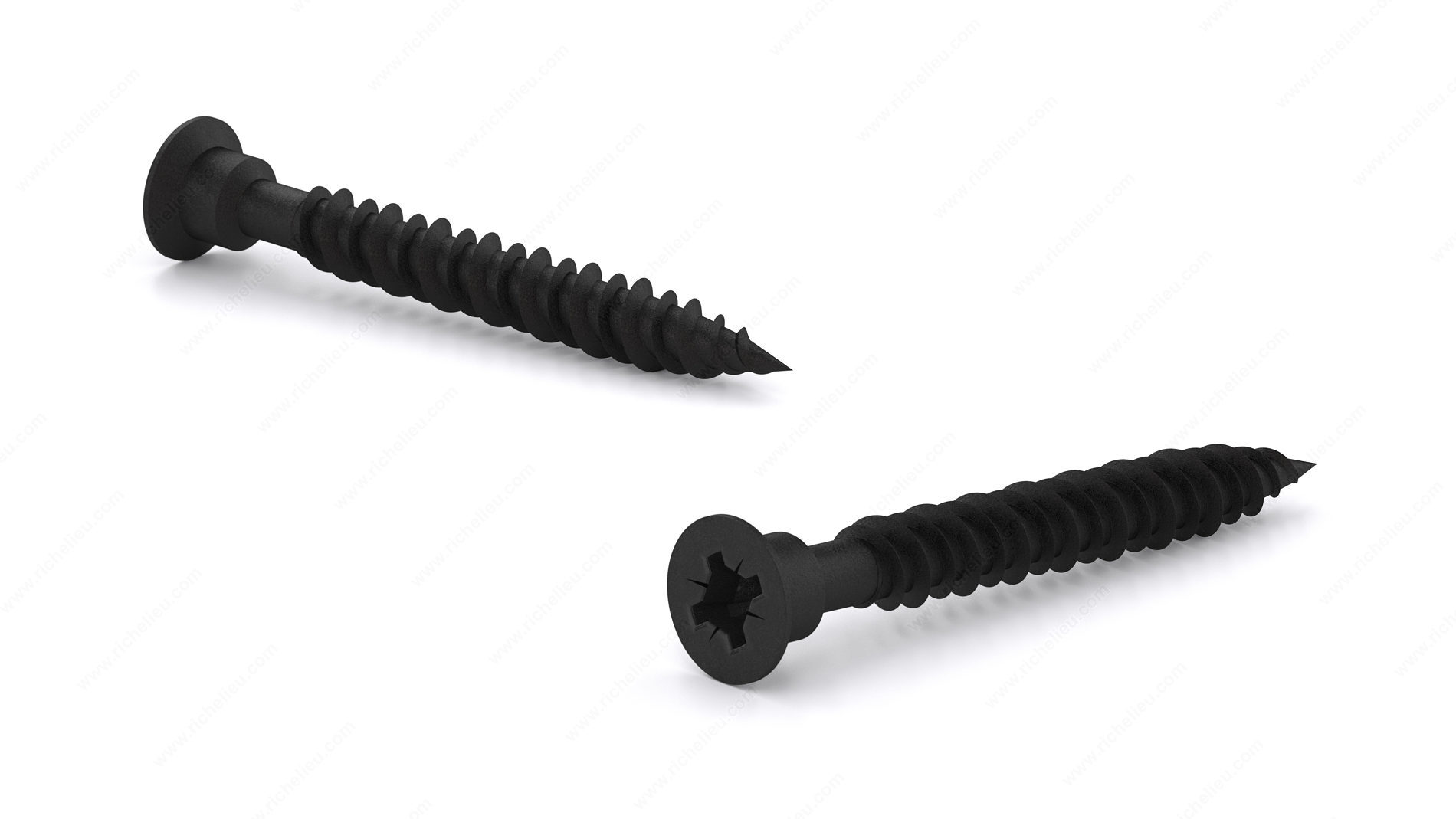 Richelieu 6074 Black Zinc-Plated Flat Funnel Head Wood Screw, Pozi ...