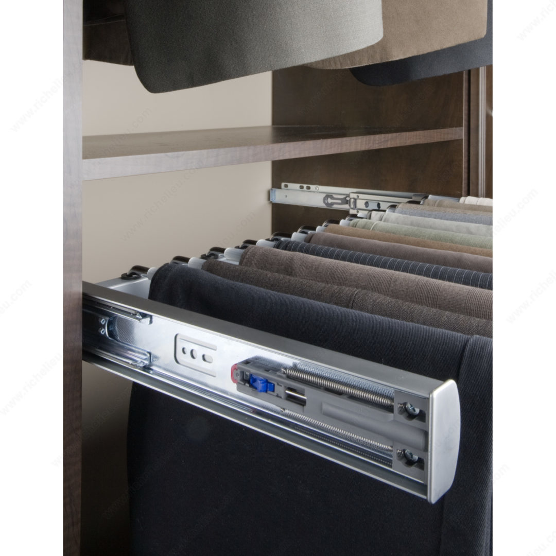Self Rack Mechanism Richelieu PSCSL1814SCSC1 Rev-A-Shelf Sidelines sliding Pant Rack with ...