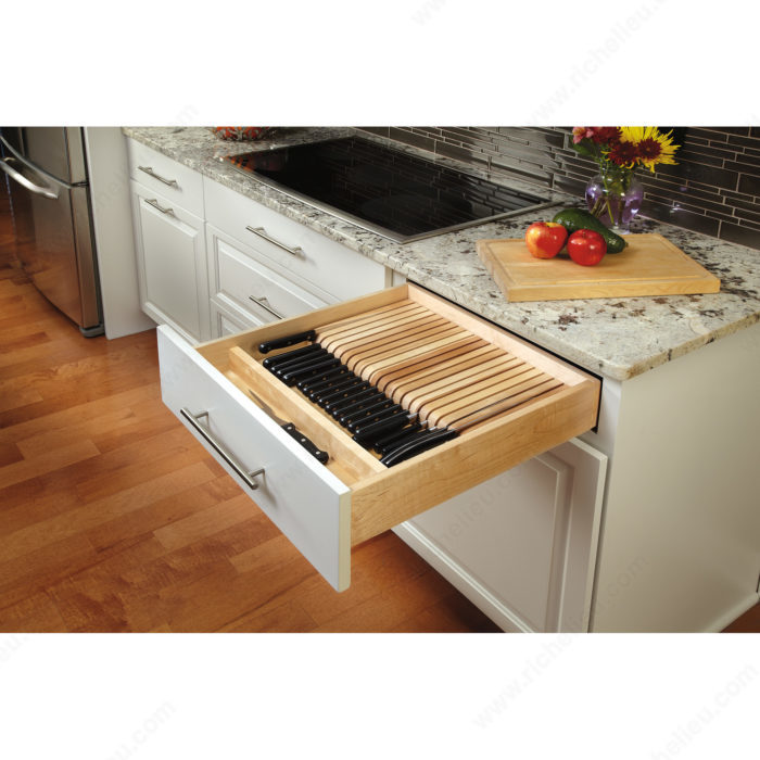 Richelieu RV4WKB1 Wood Knife Block Drawer Insert